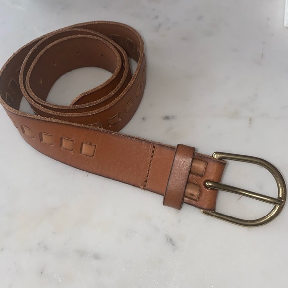 J Crew Brown Leather Belt S